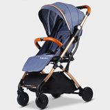 Gray Lightweight Portable Baby Stroller- Gift Baby Prams