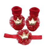 Velvet Stretch Hair Band-Crown Non-Slip Socks