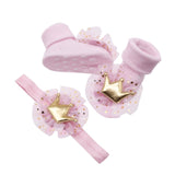 Velvet Stretch Hair Band-Crown Non-Slip Socks