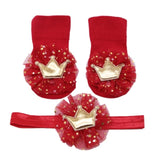 Velvet Stretch Hair Band-Crown Non-Slip Socks