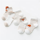5 Pcs Boys / Girls Striped Socks