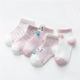 5 Pcs Boys / Girls Striped Socks