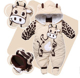 Giraffe Figured Baby Rompers