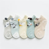 5 Pcs Newborn Baby Girl Thin Socks