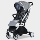 Gray Lightweight Portable Baby Stroller- Gift Baby Prams