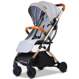 Gray Lightweight Portable Baby Stroller- Gift Baby Prams