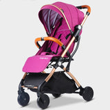 Gray Lightweight Portable Baby Stroller- Gift Baby Prams