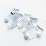 5 Pcs Boys / Girls Striped Socks