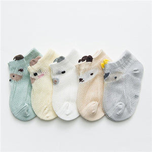 5 Pcs Newborn Baby Girl Thin Socks