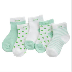 5 Pcs Unisex Thin Socks for 0-3 Years