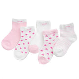5 Pcs Unisex Thin Socks for 0-3 Years