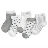 5 Pcs Unisex Thin Socks for 0-3 Years