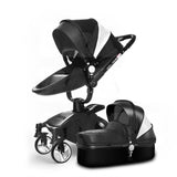 White Stylish Baby Carriage - Stroller and Umbrella Gift