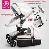 White Stylish Baby Carriage - Stroller and Umbrella Gift