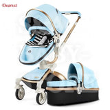 White Stylish Baby Carriage - Stroller and Umbrella Gift